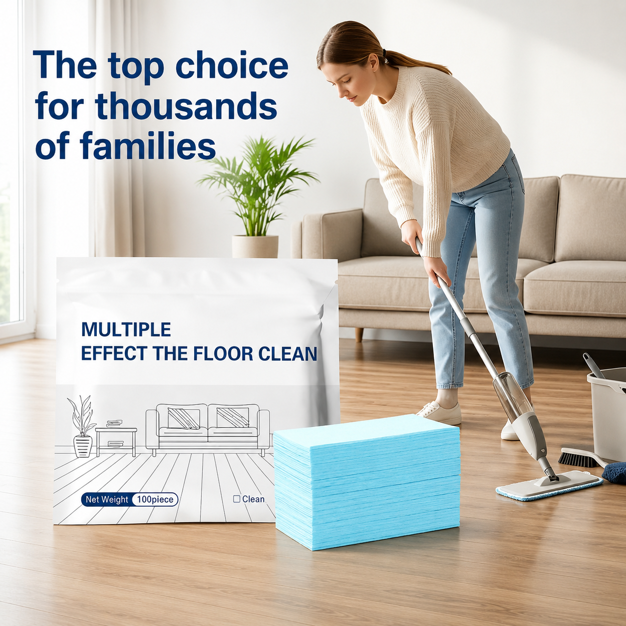 🔥 100-Piece Multi-Surface Floor Cleaning Tablets – Deep Clean for Hardwood, Laminate, Tile & RV Walls✨