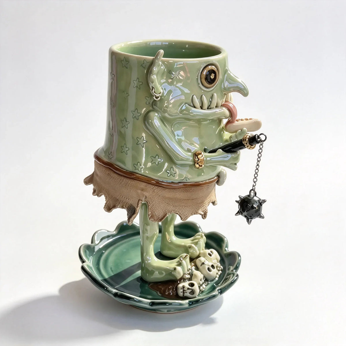 🤣🪴The Goblin Pot — Handmade Ceramic Monster Planter That Gives Your Plants a Face