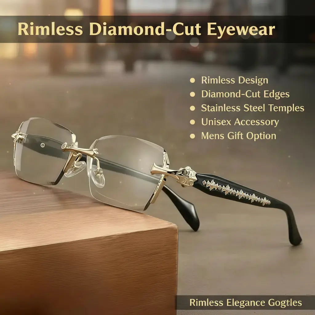 Rimless High Quality Eyewear,Anti Blue Light Rimless Reading Glasses for Men & Women