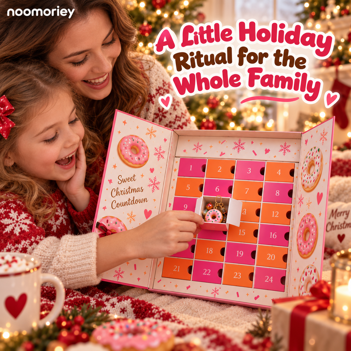 🍩 Donut-Themed Christmas Advent Calendar – 24-Day Holiday Surprise Countdown