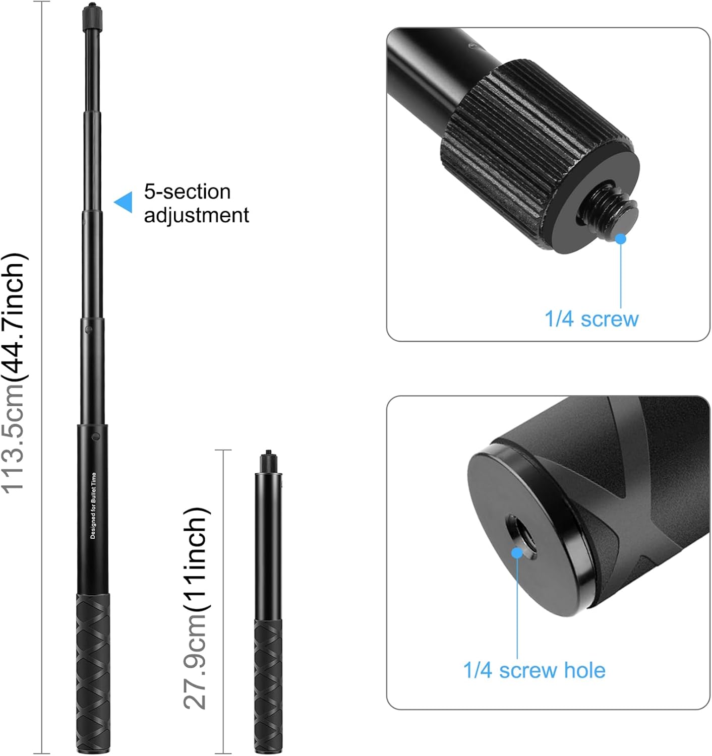 ๐๐ท Motorcycle Handlebar Extendable Selfie Stick for Action Cameras