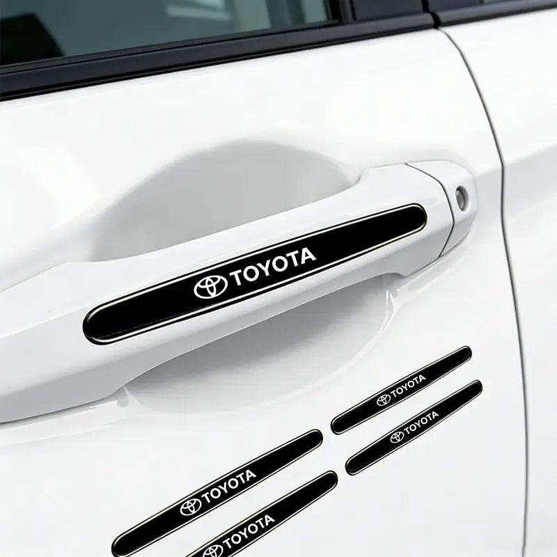 8-Piece Car Door Handle Cover Sticker Set - Scratch-Resistant Door Groove Protection