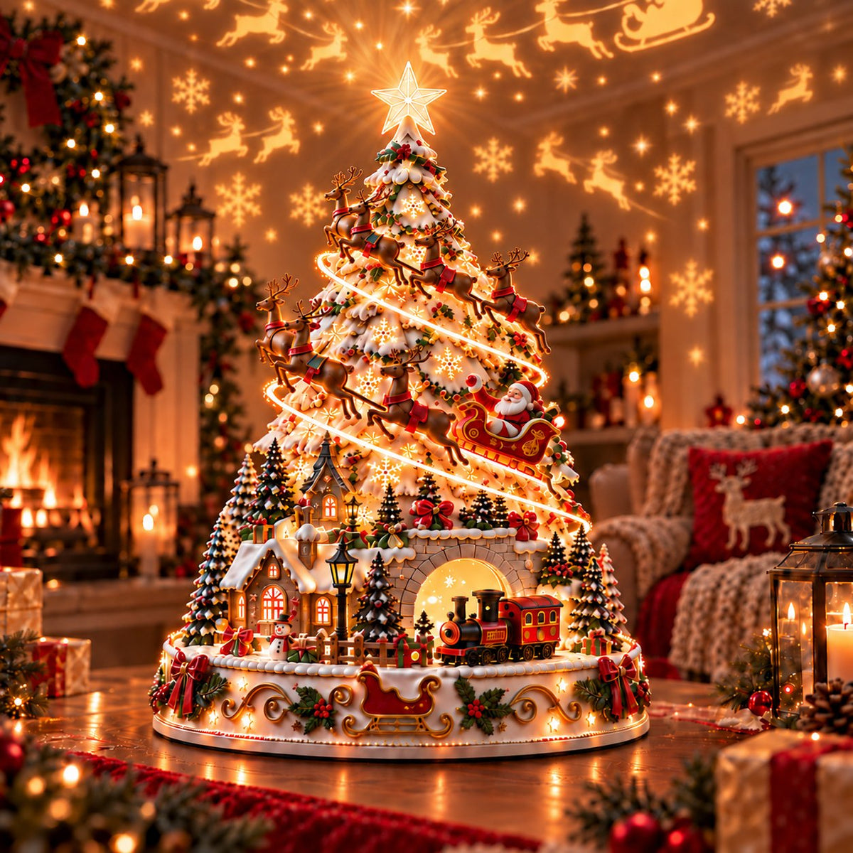 ⏳ Last day to save 49% –🎄🎅 MerryRealm Christmas Village Lightscape Tree