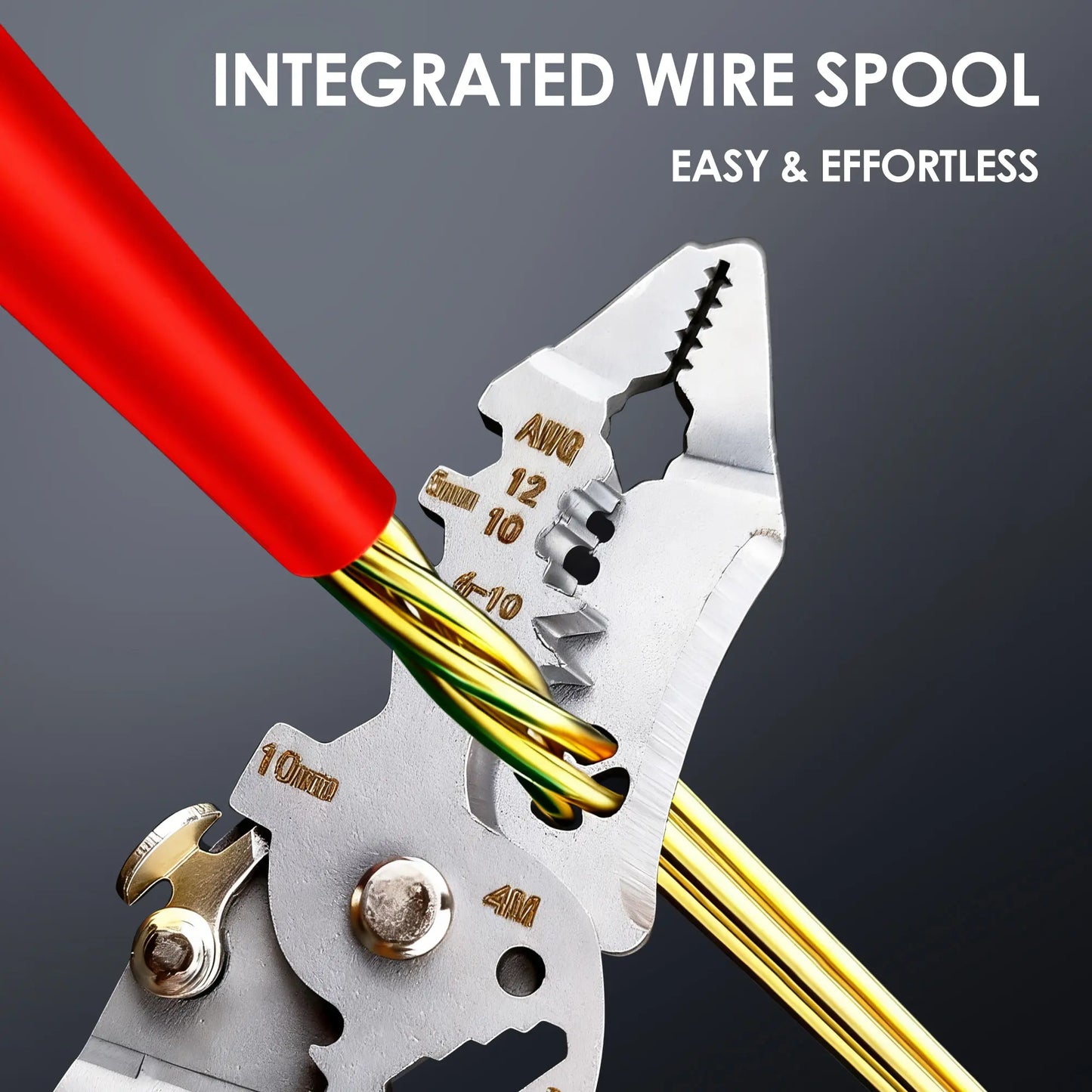16-in-1 Multi-Function Pliers, Wire Stripper Crimper Cutter with Insulated Grip & Voltage Tester