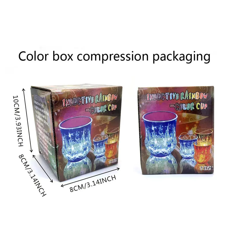Liquid Activated LED Light Up cups Crystal Drink Set