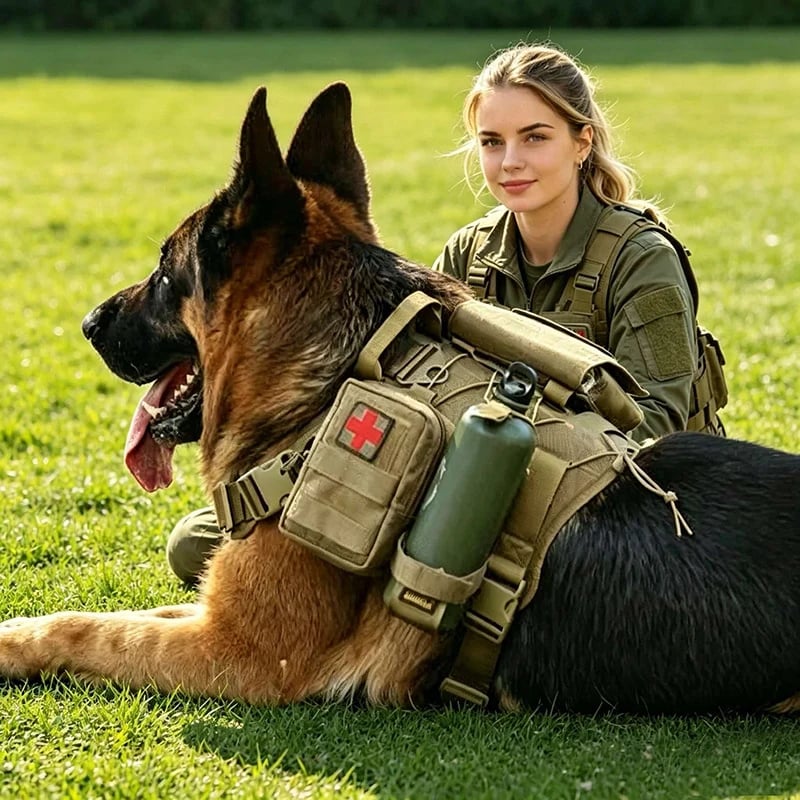 🔥Hilarious Tactical Soldier Pet Costume – Front-Facing Military Uniform for Dogs & Cats