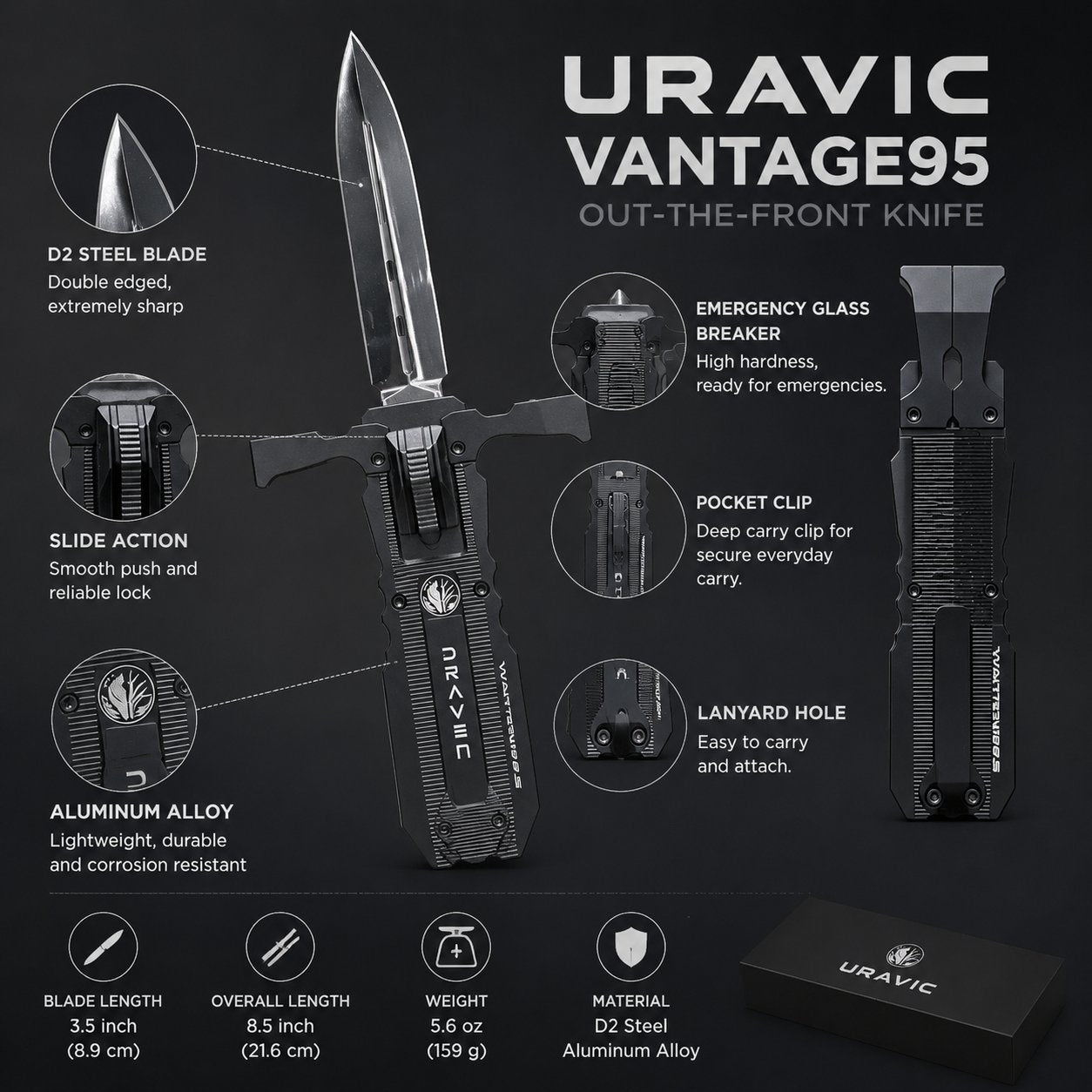 🔥Limited Time Discount 💥🔪New Draven Matt Diskin OTF AUTO Knife