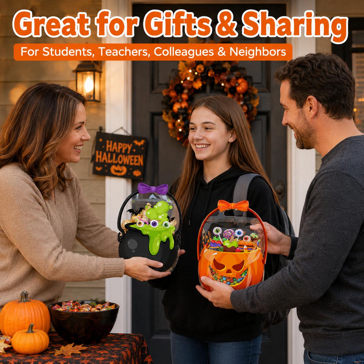 🔥Last Day 50% OFF - 🎃Halloween Bags Plastic Halloween Goodie Bags