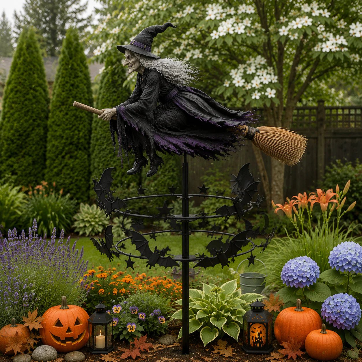 Halloween Early Bird Special🧙♀️ The Enchanted Witch Garden Wind Spinner