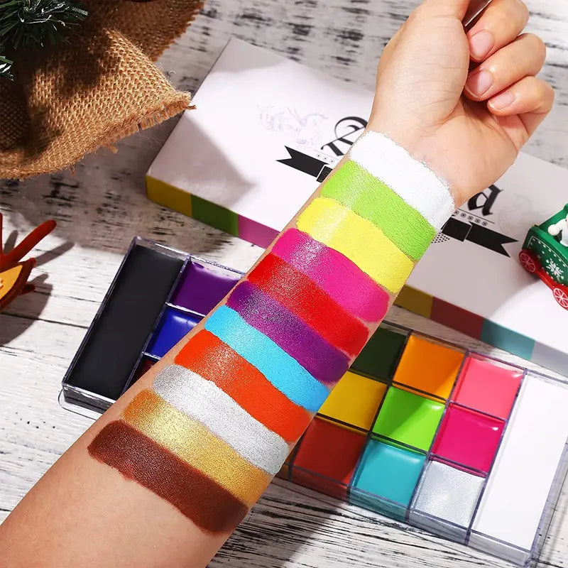20-Color Face & Body Oil Paint Palette