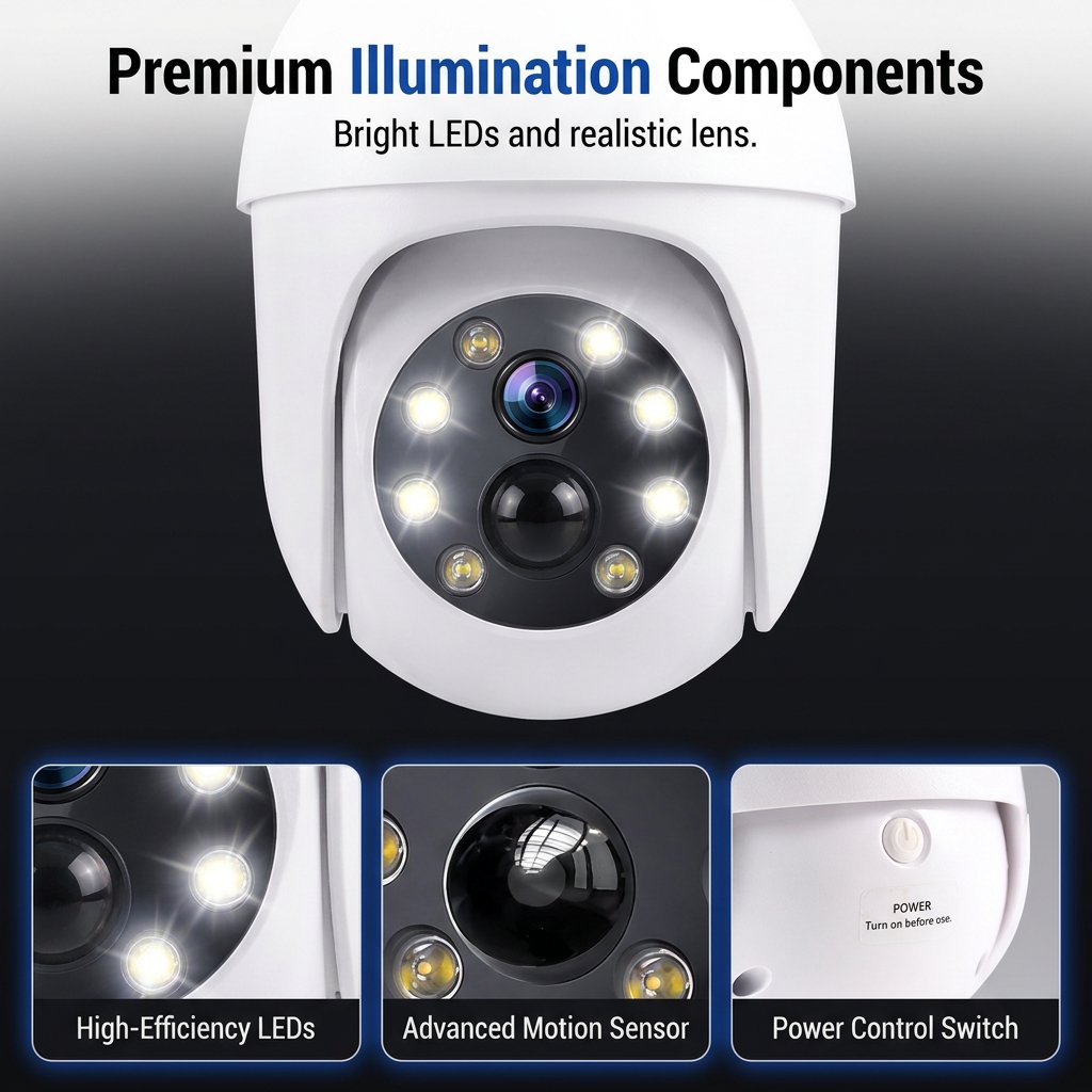 🎉Solar-Powered Simulated Surveillance Camera Street Light
