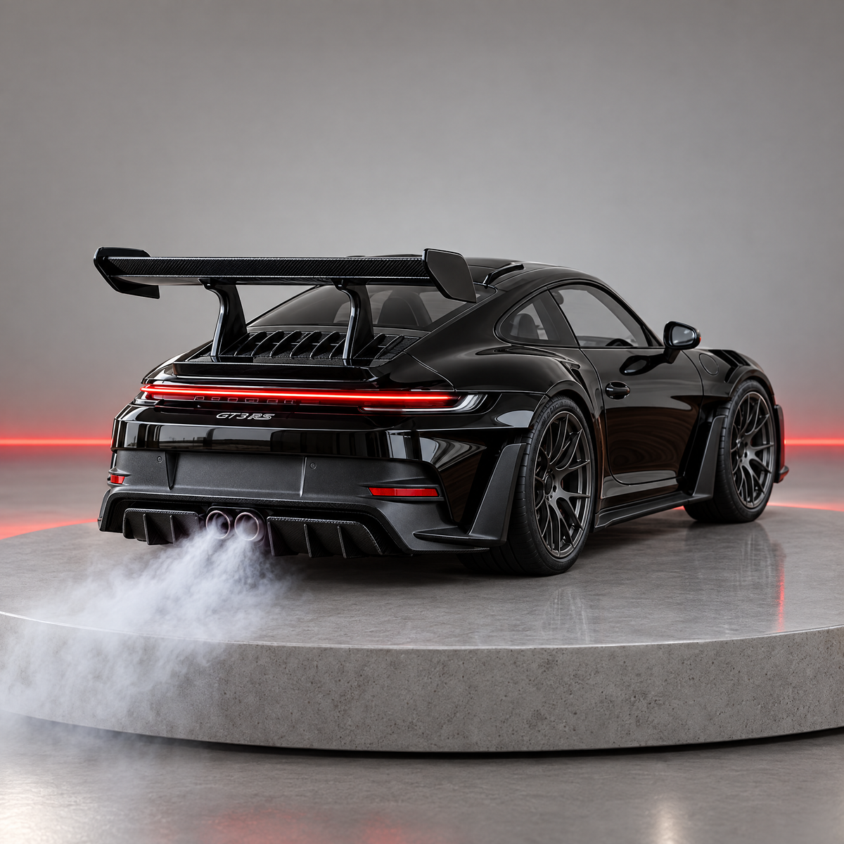 ๐๏ธ๐จ Track-Inspired Sports Car Display Model โ Exhaust Mist Effect Collector Decor