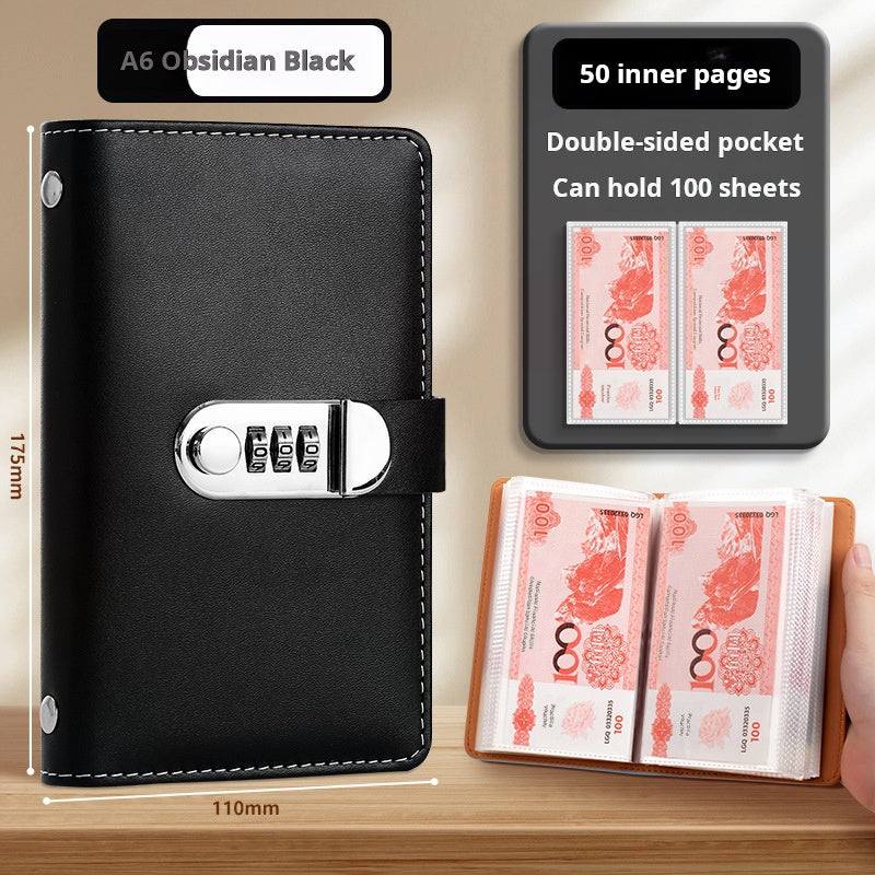 🎄 Christmas Pre-Order: 50% OFF!! ✨ SparkleLock Cash Stuffing Binder with 3-Digit Combination Lock — 100-Envelope Cash Stuffing Budget Book 💖