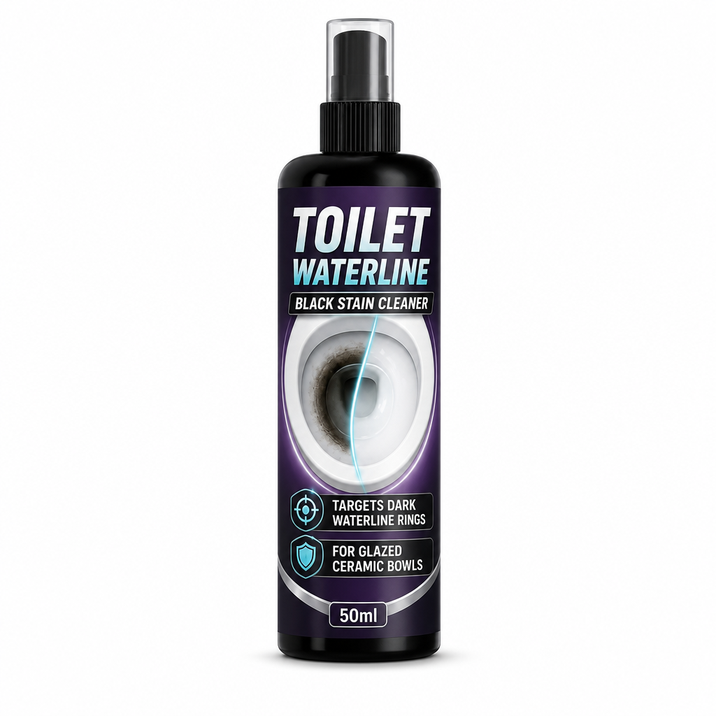 Toilet flush cleaner removes black stains and scale from the waterline and stubborn dirt.