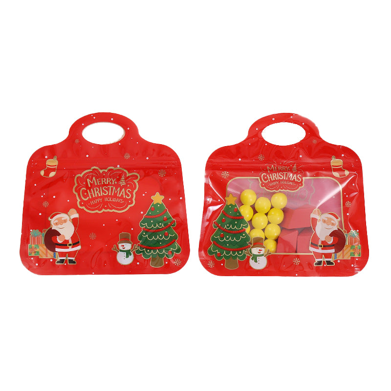 🎅LAST DAY SALE 60% OFF!!🎁Easy Fill, Easy Seal🎄 Festive Self-Seal Treat Bags – Santa & Snowman Print | Resealable, Food-Safe & Perfect for Cookies, Chocolates & Little Gifts⛄
