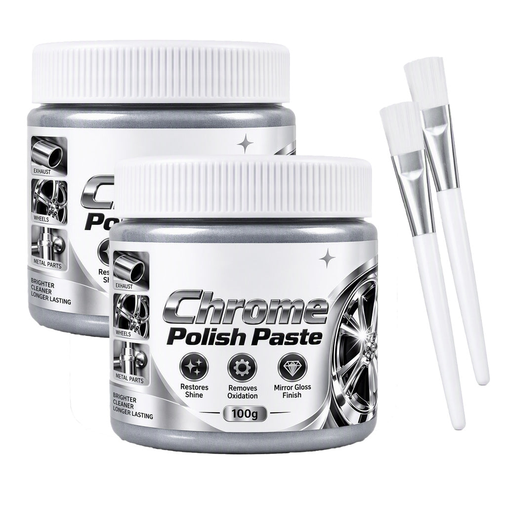 ✨🔥 50% OFF – Chrome & Metal Polish Paste with Brush, Oxidation Remover