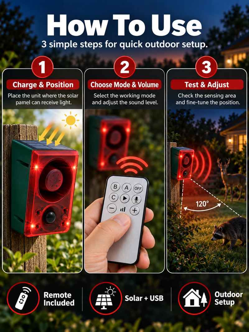Remote controlled motion alarm setup