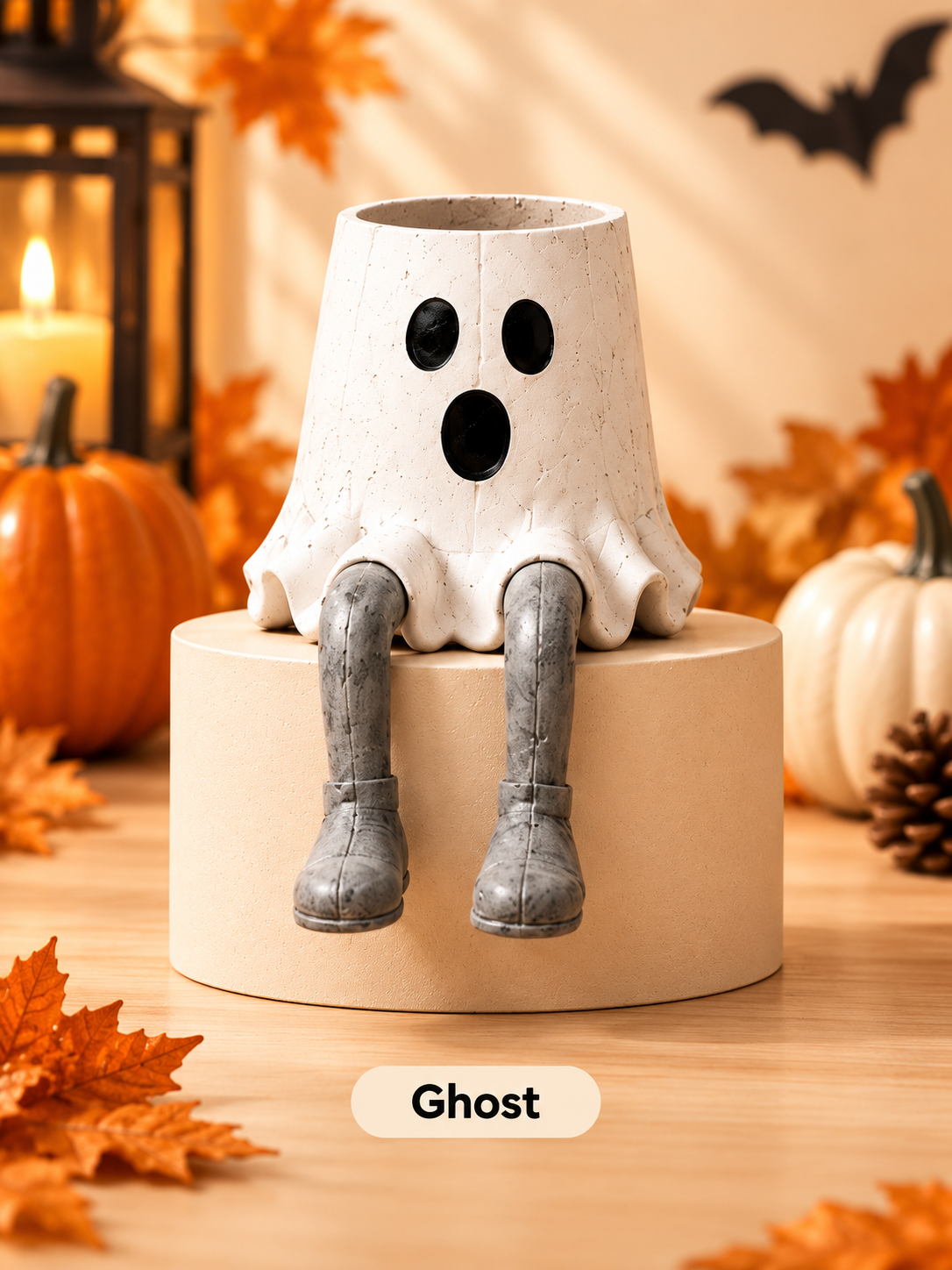 🎃 Halloween Dangling-Leg Character Planter – Cute Spooky Plant Pot for Fall Décor