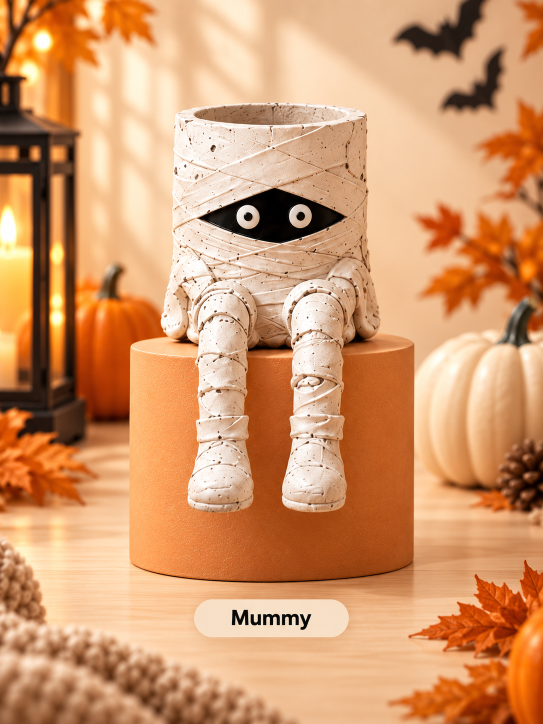 🎃 Halloween Dangling-Leg Character Planter – Cute Spooky Plant Pot for Fall Décor
