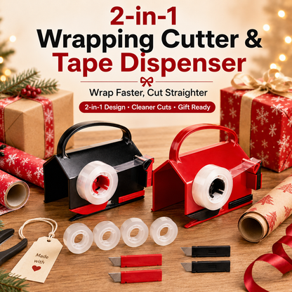 🎁2-in-1 Wrapping Cutter & Tape Dispenser