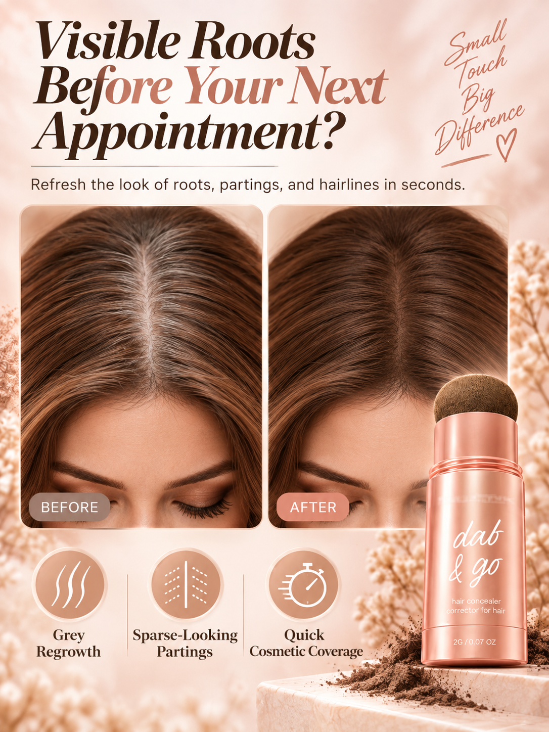 💇 Hairline Shadow Powder – Natural Root Touch-Up & Hairline Filler