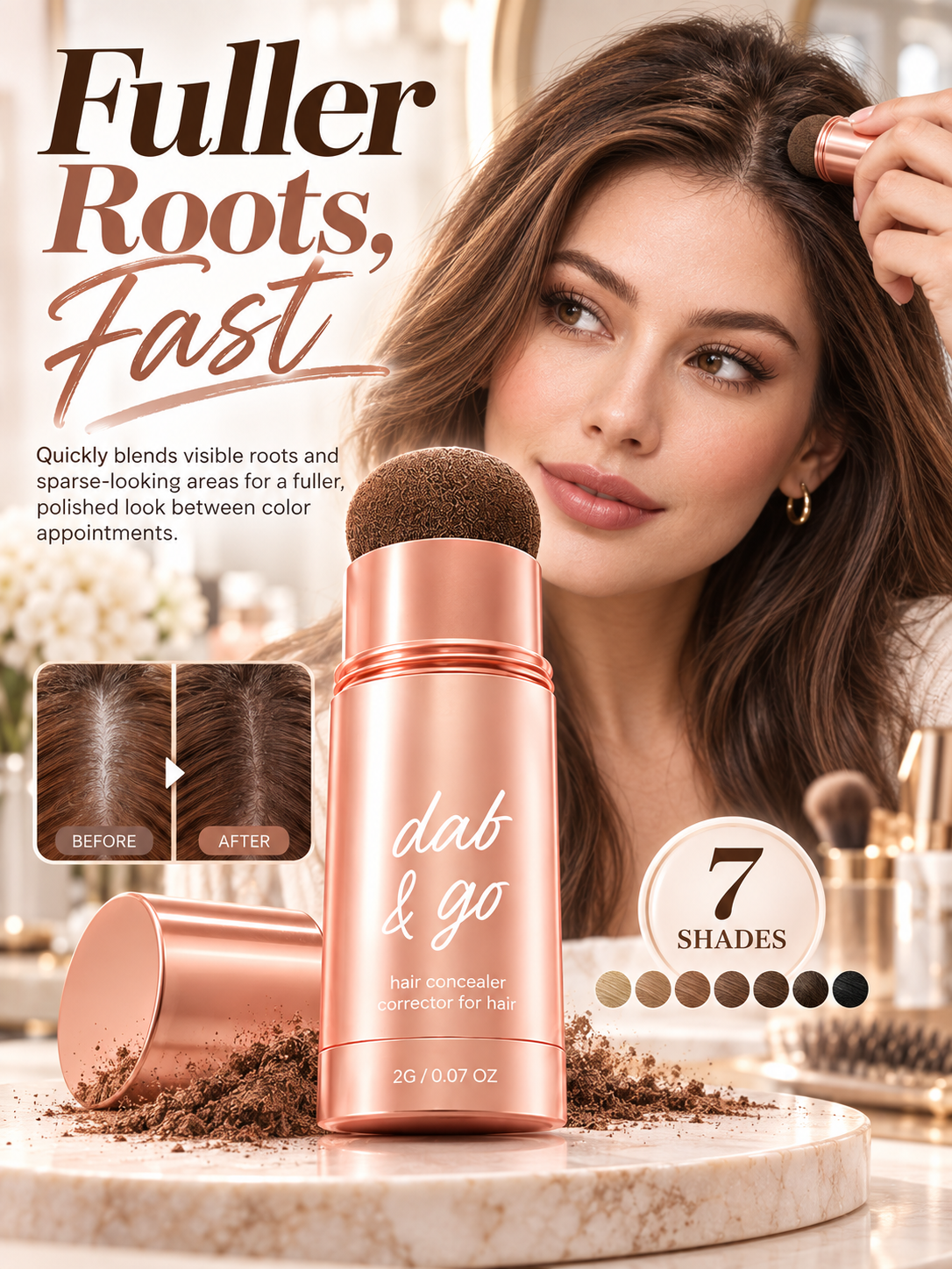 💇 Hairline Shadow Powder – Natural Root Touch-Up & Hairline Filler