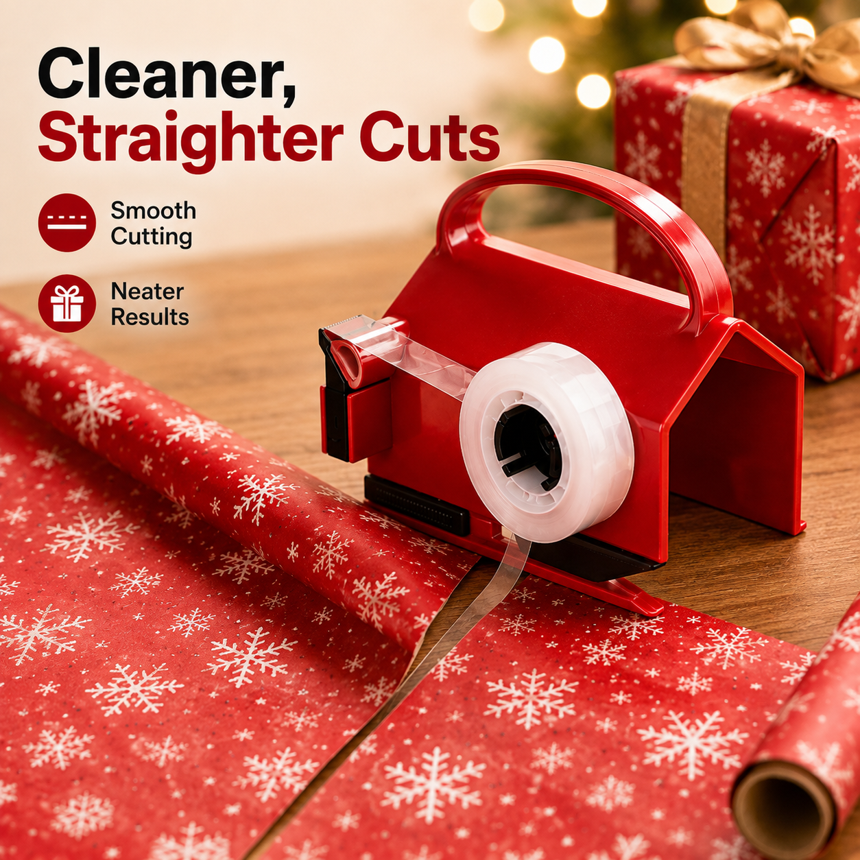 🎁2-in-1 Wrapping Cutter & Tape Dispenser