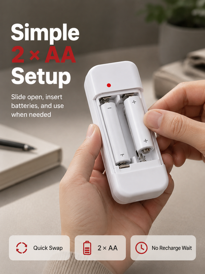🔋 Emergency Phone Charger – AA Battery Powered USB Backup with LED Flashlight