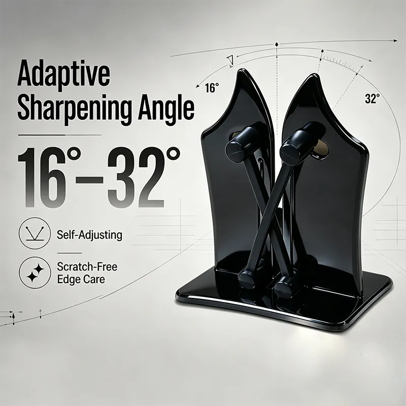 Professional Stainless Steel Knife Sharpener – Fast Sharpening for Smooth, Wavy & Micro-Tooth Blades, Adjustable 16°-32°