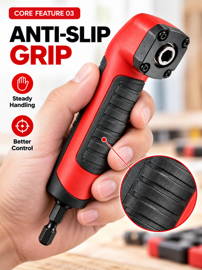 🔧 1/4' Right Angle Drill Adapter – High-Torque 90° Driver for Tight Spaces
