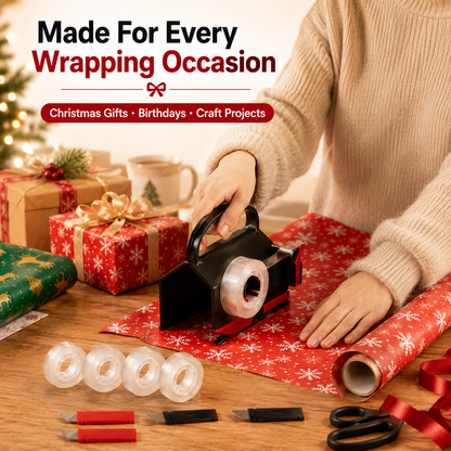 🎁2-in-1 Wrapping Cutter & Tape Dispenser