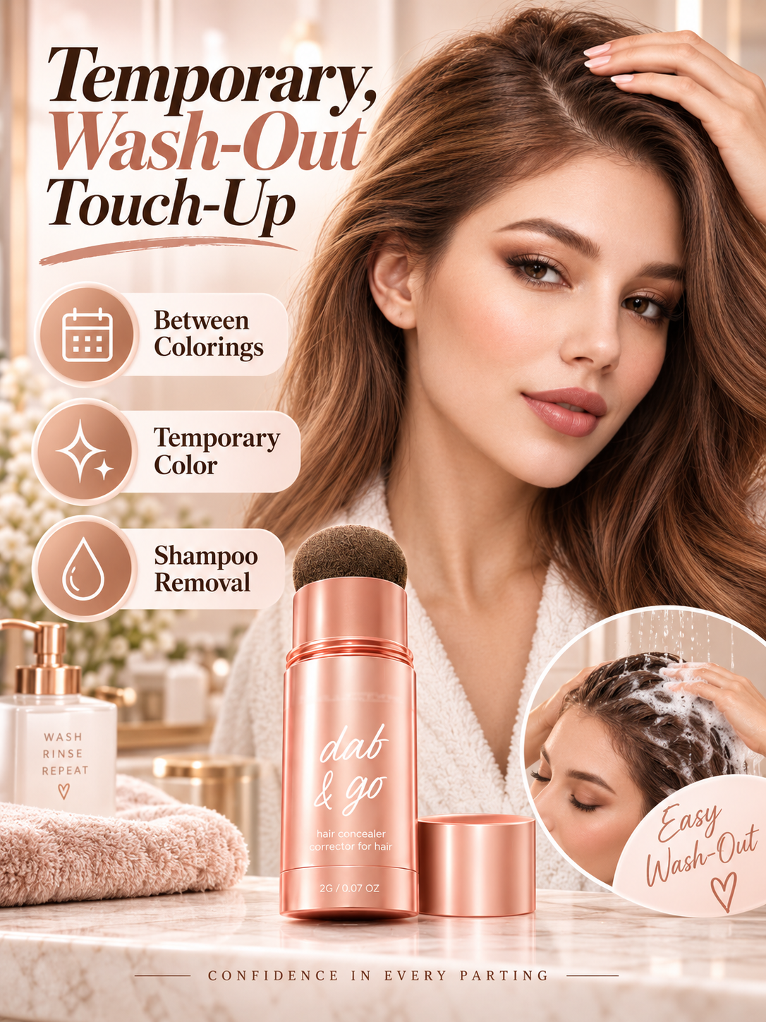 💇 Hairline Shadow Powder – Natural Root Touch-Up & Hairline Filler