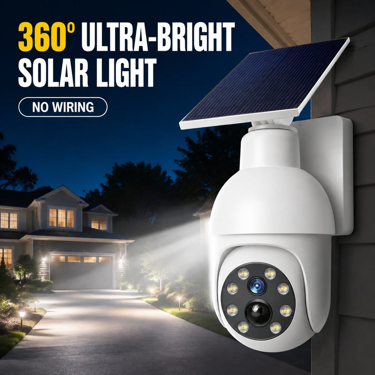 🎉Solar-Powered Simulated Surveillance Camera Street Light