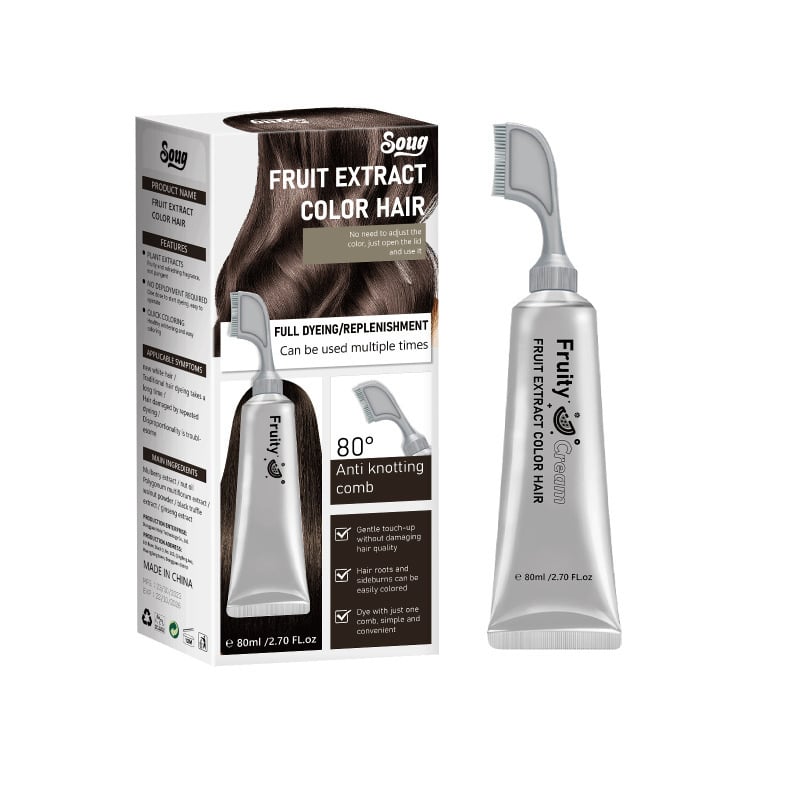 Comb‐In Hair Dye Cream for Gray Coverage – Natural Black & Dark Brown