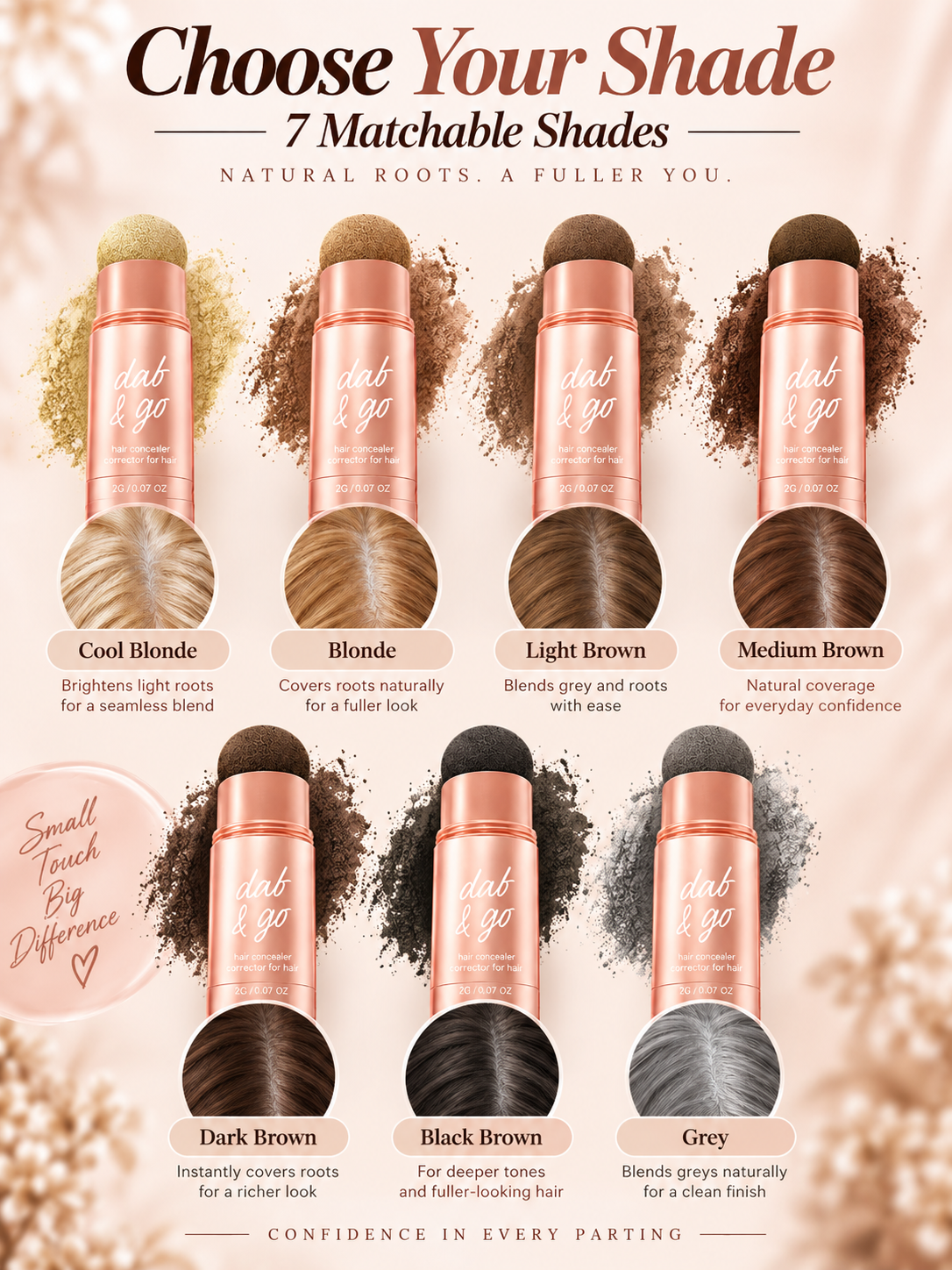 💇 Hairline Shadow Powder – Natural Root Touch-Up & Hairline Filler