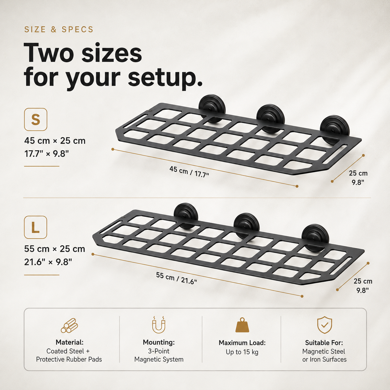 Rugged Magnetic Vehicle Table | Portable Camping Table with Mesh Surface