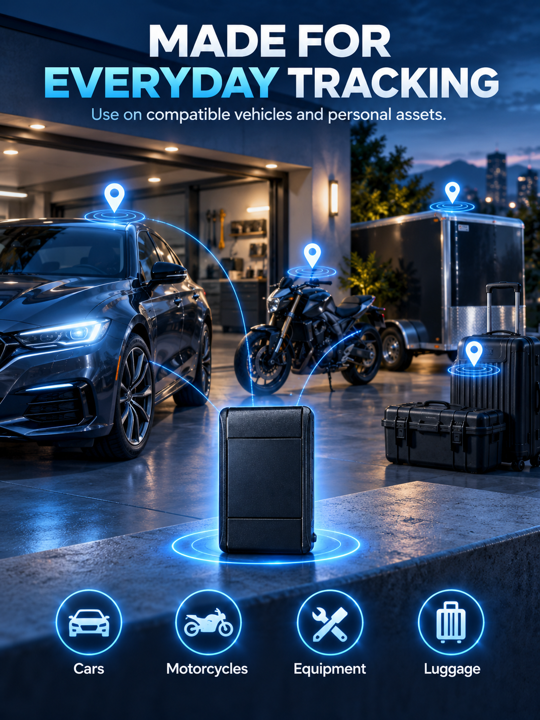 📍 4G Magnetic GPS Tracker – Rechargeable Vehicle & Asset Locator