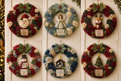 ⏰LAST DAY 49% OFF - 3D Fabric Poke Wreath DIY Kit 🎄🧡 (Video Tutorial & Finished Wreath Reference Included ✨ Beginner-friendly)