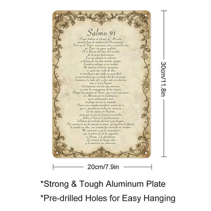 🙏 Psalm 91 Metal Wall Art | Christian Home Blessing Decor | Faith Inspired Scripture Sign