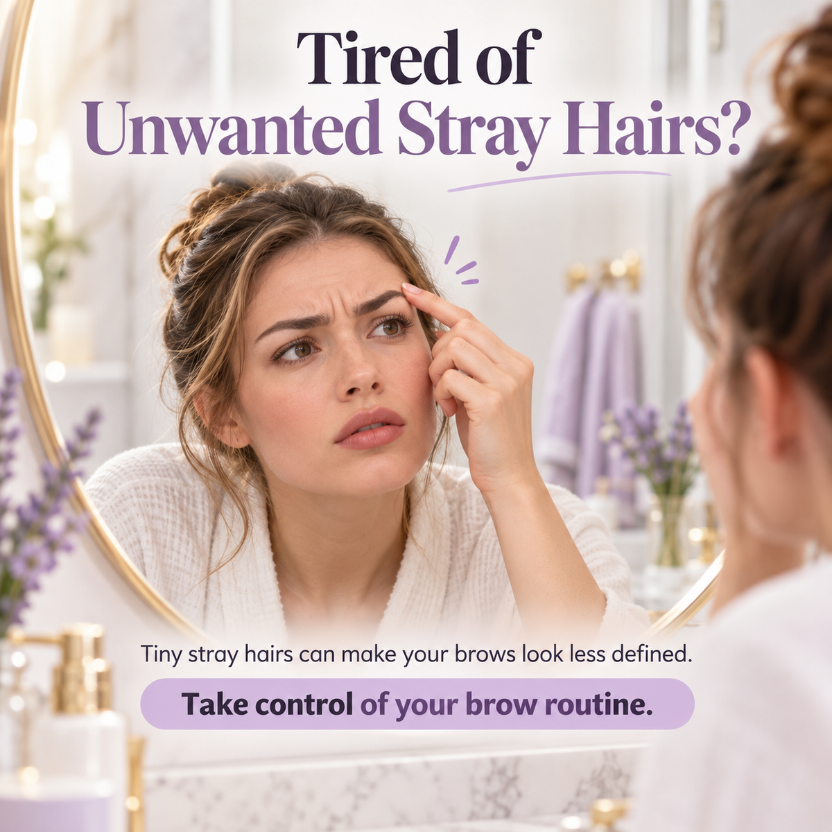 💜 Precise Brow Threading Tool – Easy At-Home Facial Hair Removal & Eyebrow Grooming