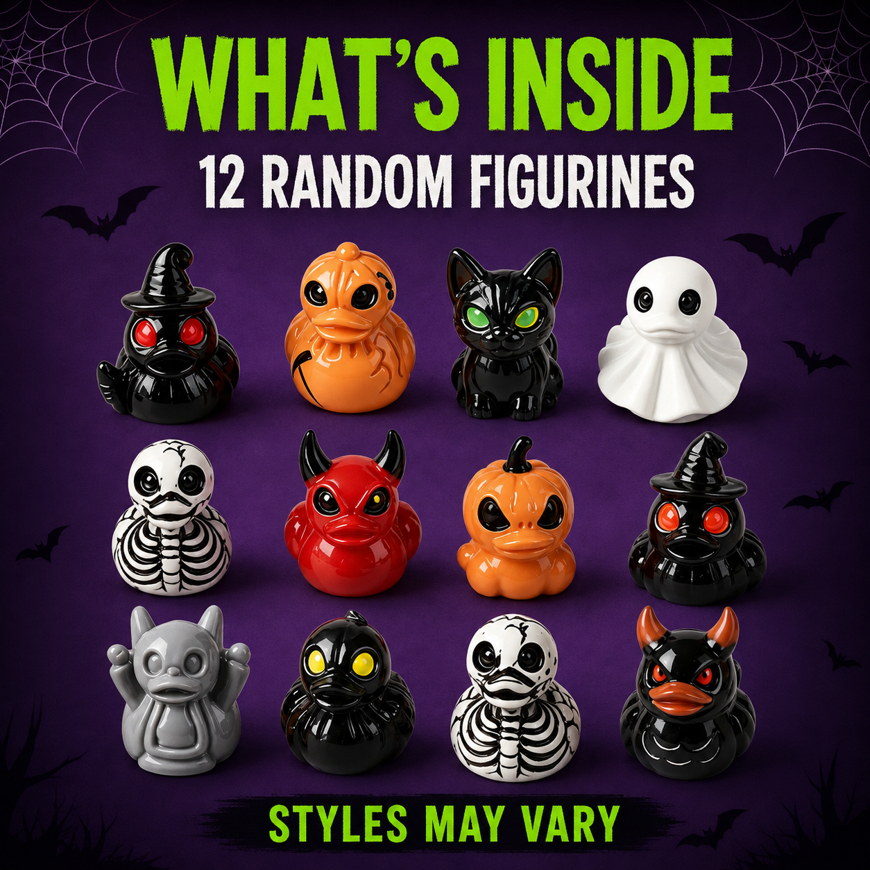 👻 Mini Spooky Resin Duck Decor – Cute Devil, Ghost & Skull Collectible | Halloween Desk Ornament & Christmas Gift