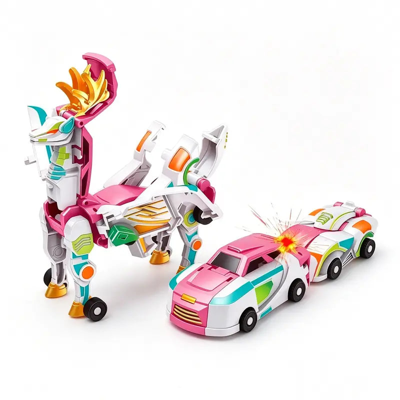 🚗2-in-1 Magnetic Transforming Dragon Car Toy – Racing Car Set