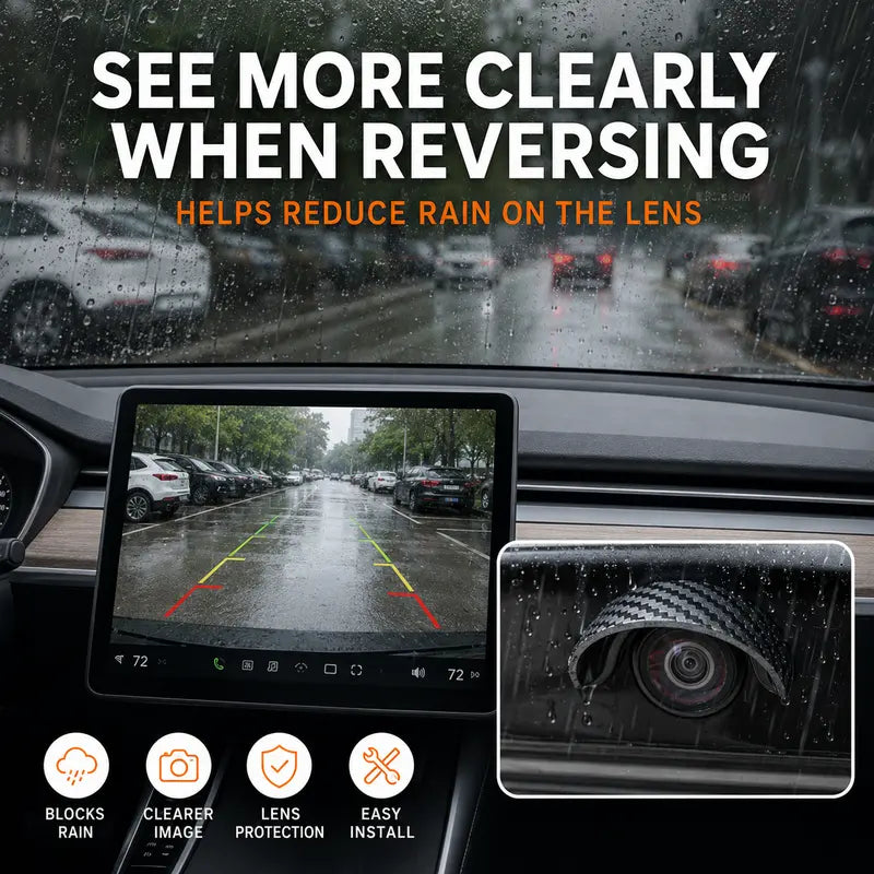 🚗📷 4-Piece Rearview Camera Rain Cover Set – Universal Weather Shield for Clearer Parking View ☔