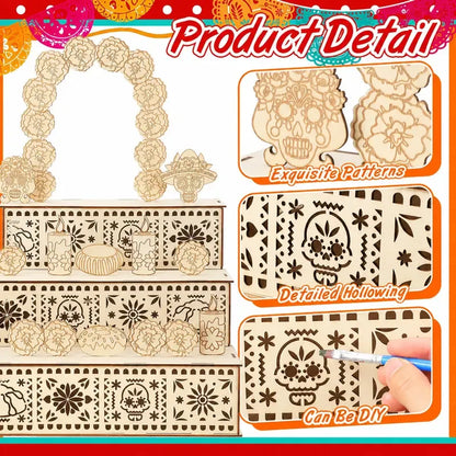🎃🏵️Day of the Dead Wooden Altar Display Set