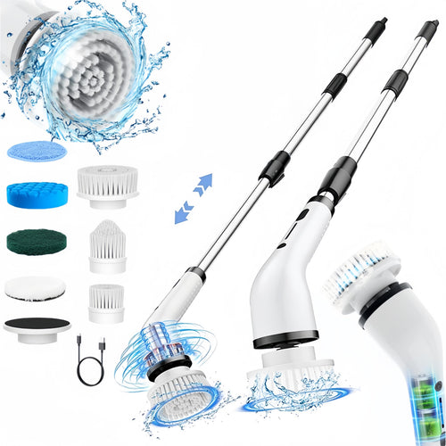 🧼 Electric Spin Scrubber Kit, Cordless Waterproof Power Cleaning Brush, Multi Replaceable Brush Heads for Bathroom, Tile, Floor, Bathtub