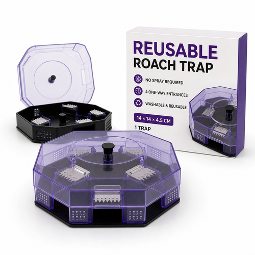 🪳✨ Reusable No-Spray Roach Trap – Chemical-Free, Washable & Easy to Reuse 🏠♻️