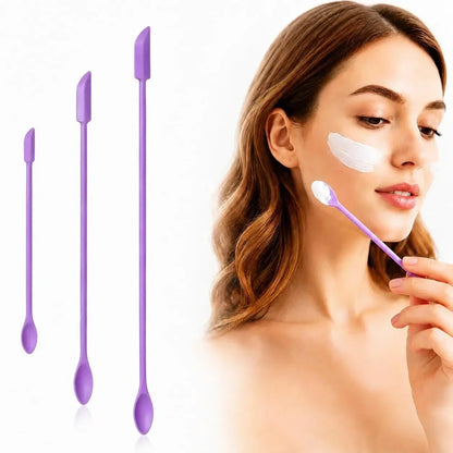 3-Piece Silicone Jar Spatula Set for Bottles & Jars