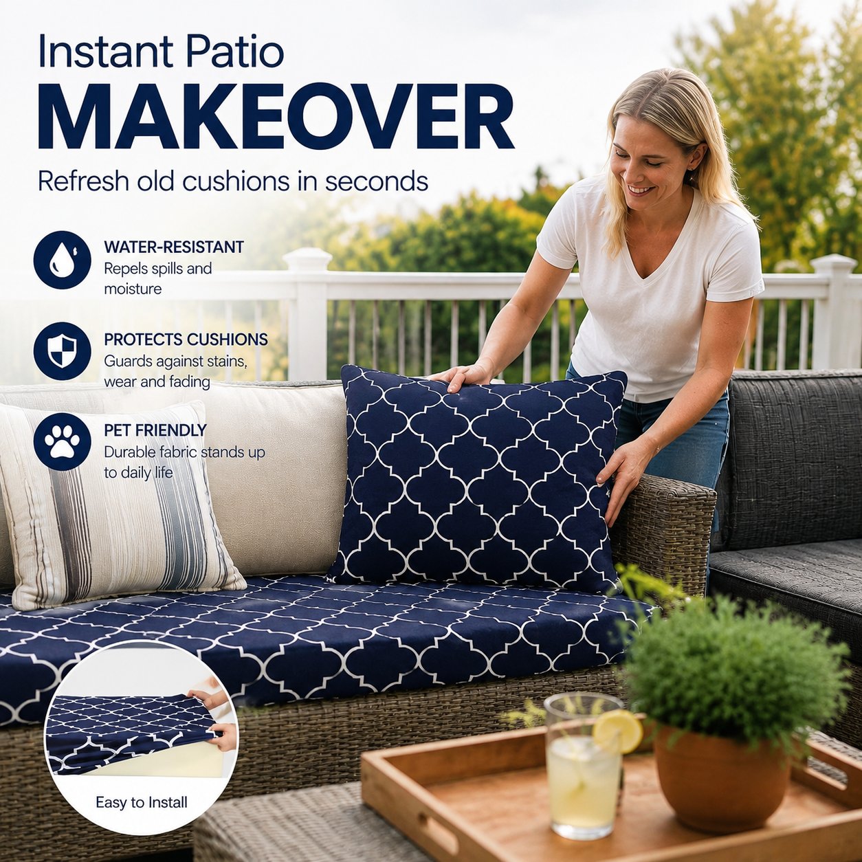 🛋️Outdoor Patio Sofa Cushion Covers