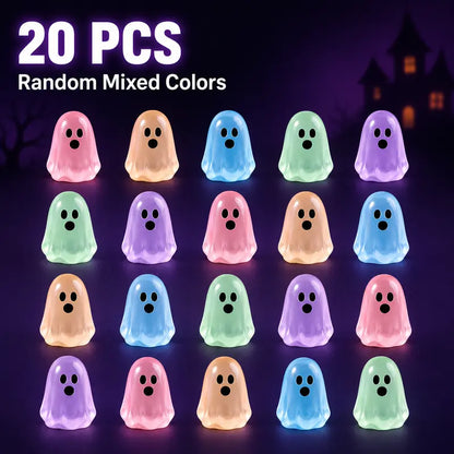 Glow In Dark Cute Ghost Resin Bead Set