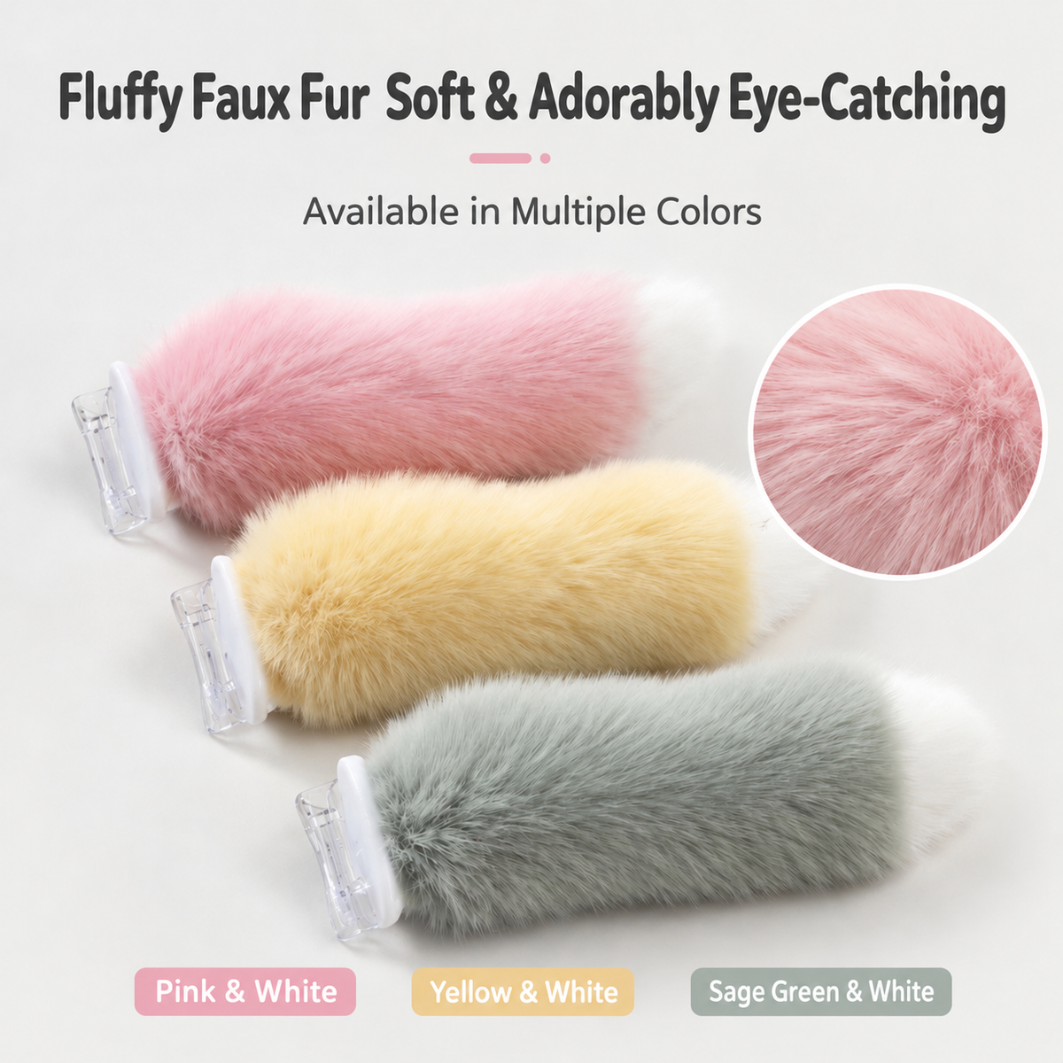 🐾 Remote Control Moving Car Tail – USB Rechargeable Fluffy Vehicle Decoration